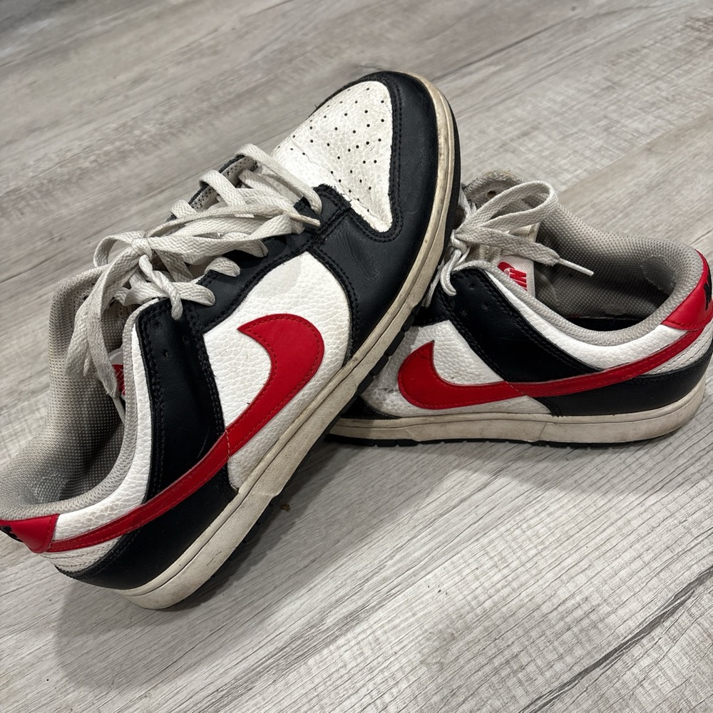Nike Red and Black Low-Top Sneakers